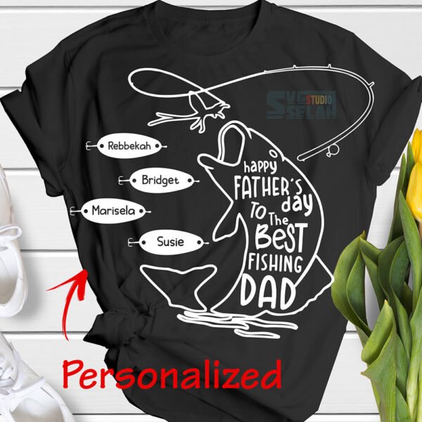personalized happy fathers day to the best fishing dad svg funny diy fathers day ideas for fishermen svg