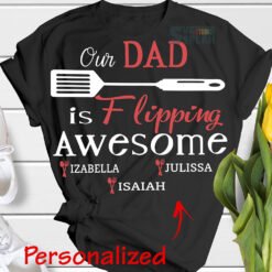 personalized our dad is flipping awesome svg grilling apron gifts for dad and grandpa fathers day svg