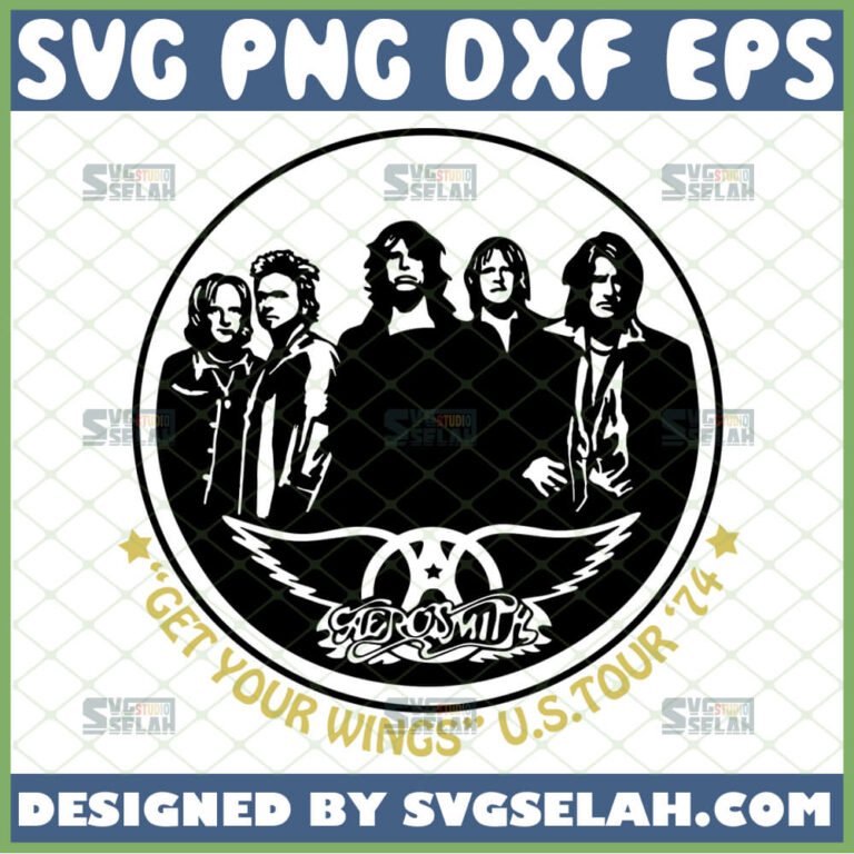 Aerosmith Get Your Wings 74 Tour SVG Classic Rock Design