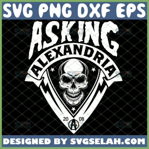 asking alexandria svg silhouette skull logo