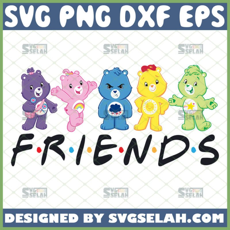 Care Bear Friends SVG, Cartoon Bear SVG, Grumpy, Funshine, Wish, Share