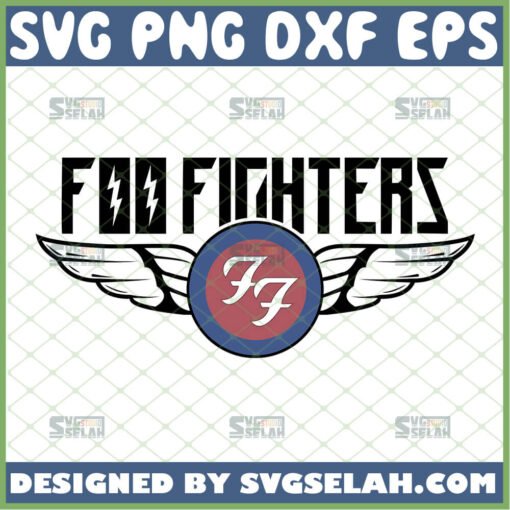 foo fighters svg american rock band logo with wings dave grohl inspired