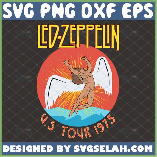 led zeppelin svg us tour 1975 rock band svg stairway to heaven inspired