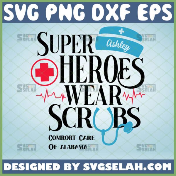 personalized name superheroes wear scrubs svg healthcare heroes quarantine nurse svg