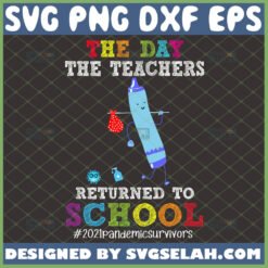 the day the teachers return to school svg funny crayon teacher shirt svg