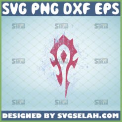 world of warcraft horde svg logo with paint