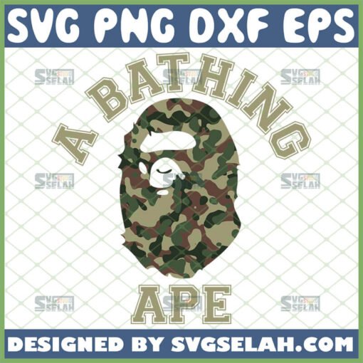 a bathing ape svg bape camo shirt svg
