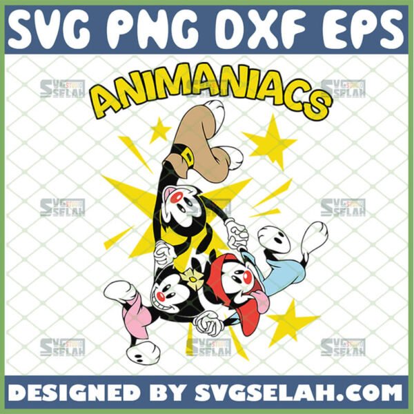 animaniacs svg funny yakko wakko and dot warner holding hand svg cartoon animated musical tv show inspired