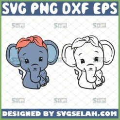 baby elephant outline svg cute elephant color svg by SvgSelah