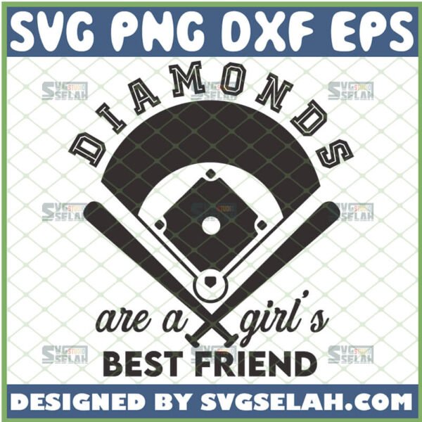 Diamonds Are A Girl's Best Friend SVG, Baseball Shirt Ideas - SVG Selah