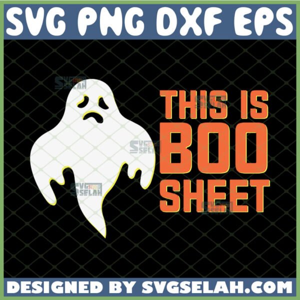 halloween ghost this is boo sheet svg