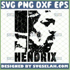 jimi hendrix svg distressed silhouette files american musician svg by SvgSelah