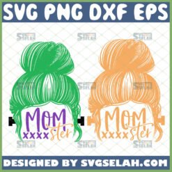 messy bun mom ster svg hair bun svg hair stylist svg by SvgSelah