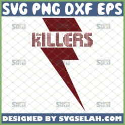 the killers svg logo with lightning bolt rock band shirt ideas