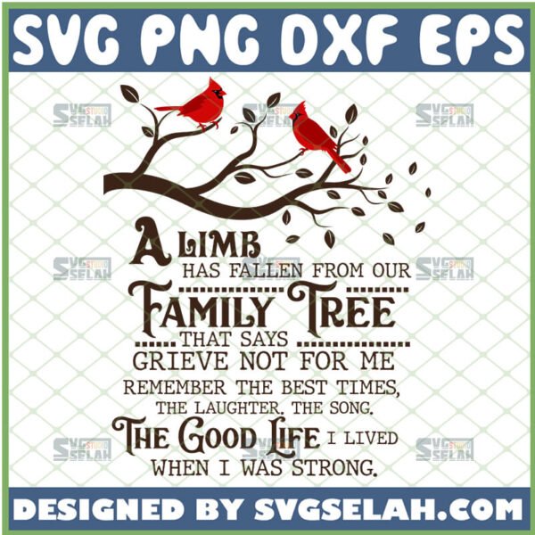 a limb has fallen from the family tree svg