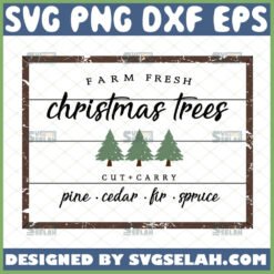 farm fresh christmas tree sign svg