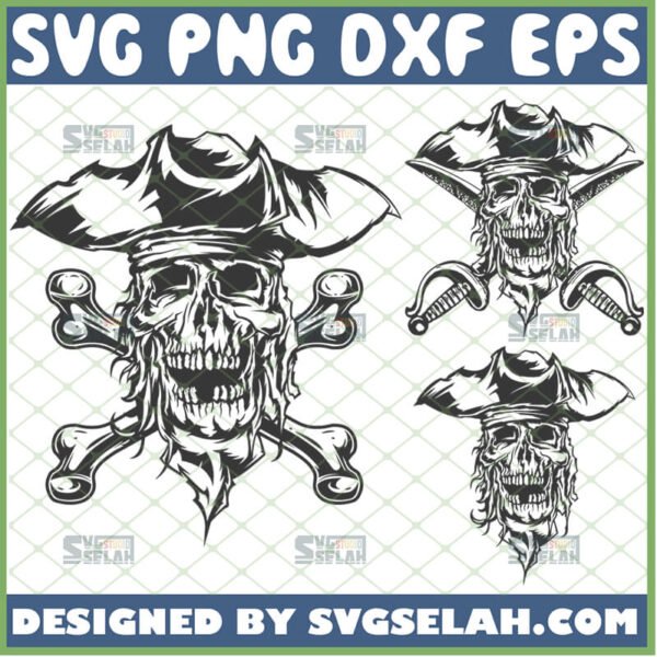 pirate skull and crossbones svg