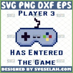 player 3 has entered the game svg funny baby onesie gifts