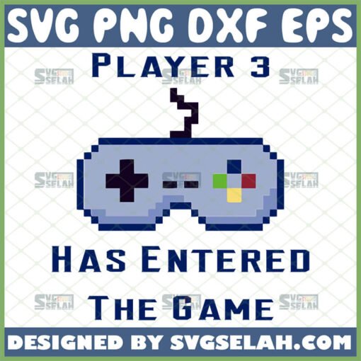 player 3 has entered the game svg funny baby onesie gifts