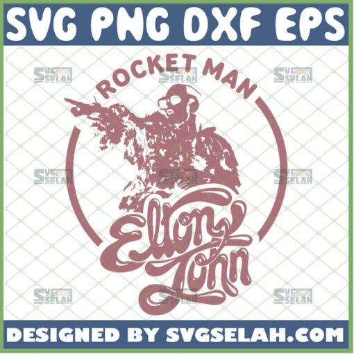 rocket man elton john svg