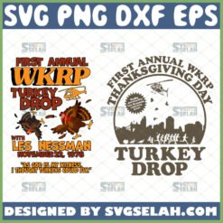 Wkrp Turkey Drop Svg First Annual thanksgiving day svg