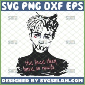xxxtentacion rapper the face they hate so much svg