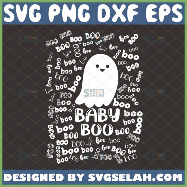 baby boo ghost svg