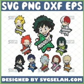 baby chibi my hero academia characters svg bundle