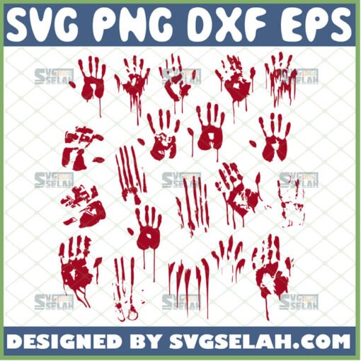 bloody handprint svg