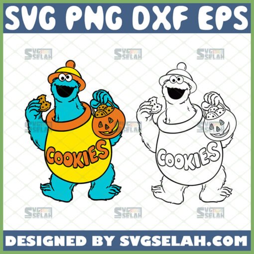 cookie monster halloween svg