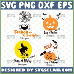 halloween bag svg trick or treat bag svg
