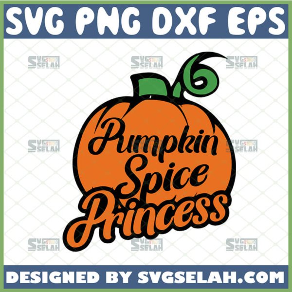 pumpkin spice princess svg