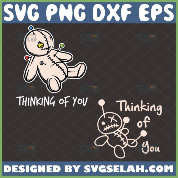 thinking of you voodoo doll svg