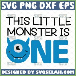 this little monster is one svg halloween birthday svg