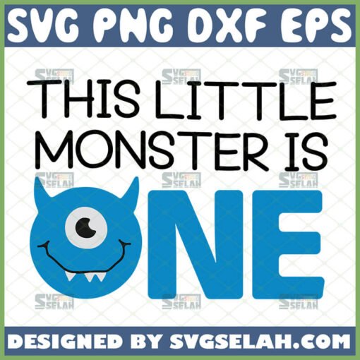 this little monster is one svg halloween birthday svg