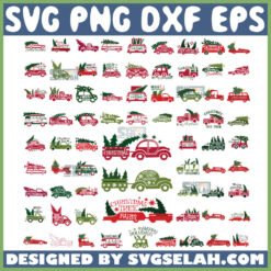 christmas tree cars svg bundle