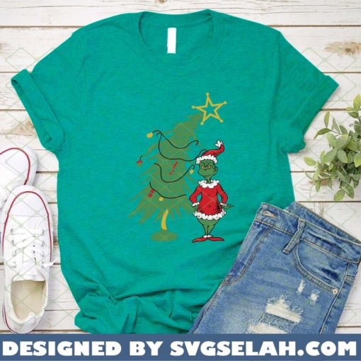 grinch christmas tree SVG PNG DXF EPS grinch santa ugly sweater ideas 3