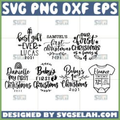 babys first christmas svg bundle