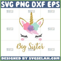 big sister glitter svg