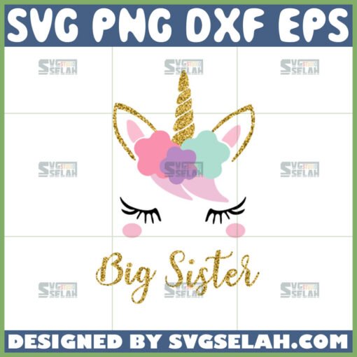 big sister glitter svg