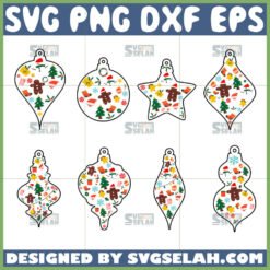 christmas ball ornaments bundle svg
