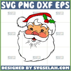 cute santa claus face svg