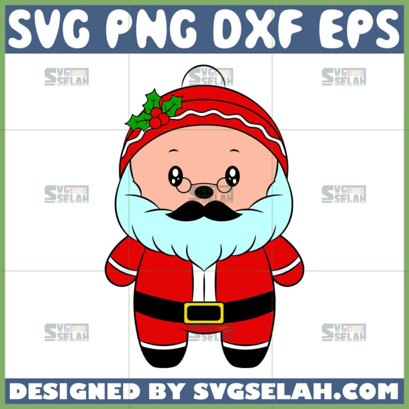 Cute Santa Claus Svg - SVG Selah