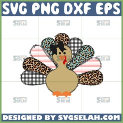 cute turkey thankful svg