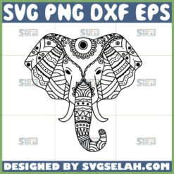 elephant mandala svg by SvgSelah