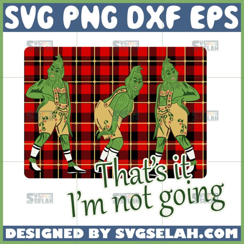 Grumpy Grinch Lederhosen SVG | Funny Christmas Digital File