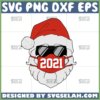 funny santa claus with mask and sunglasses svg