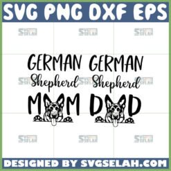 german shepard mom and dad svg