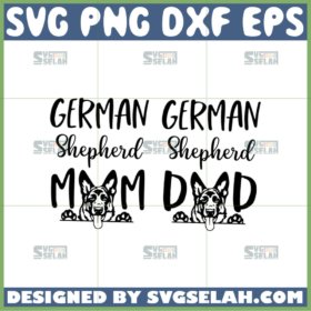 german shepard mom and dad svg