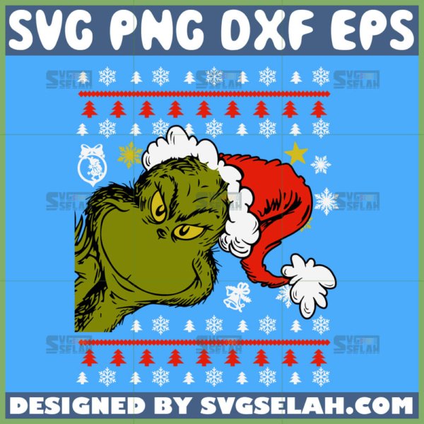 grinch ugly christmas svg